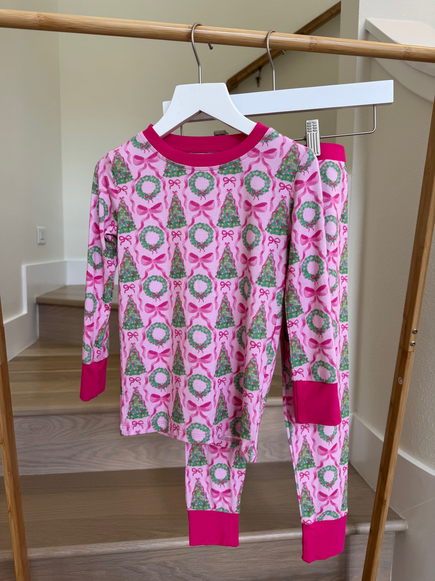Pink Christmas Pajama Set