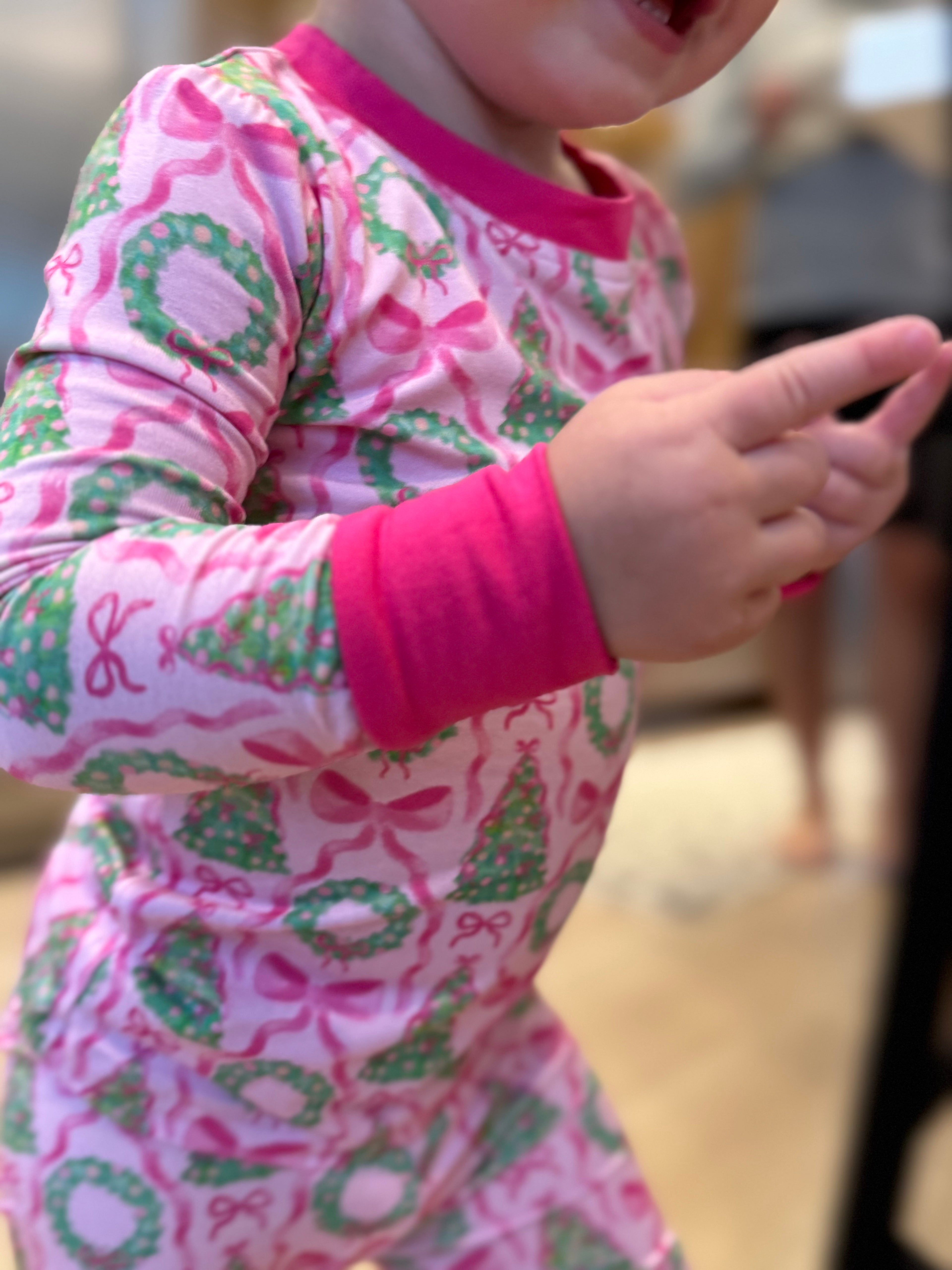 Pink Christmas Pajama Set