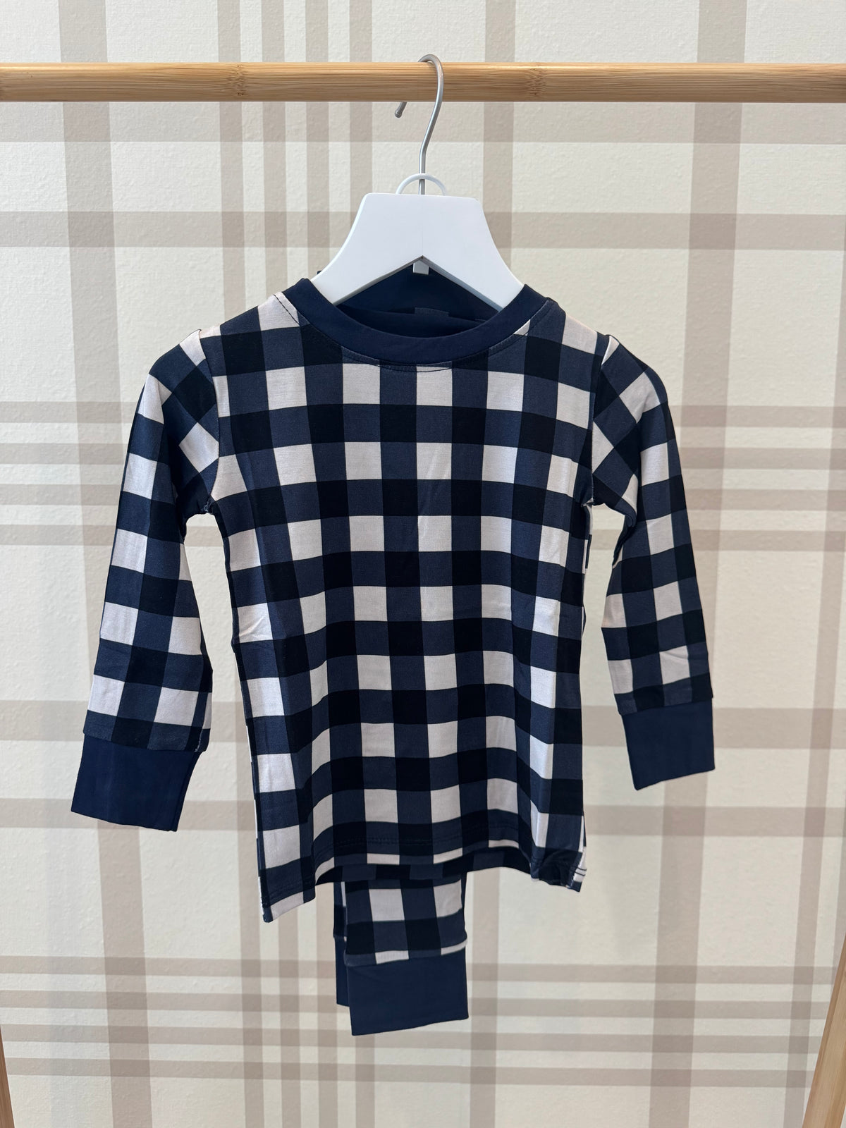 Navy Gingham Pajamas