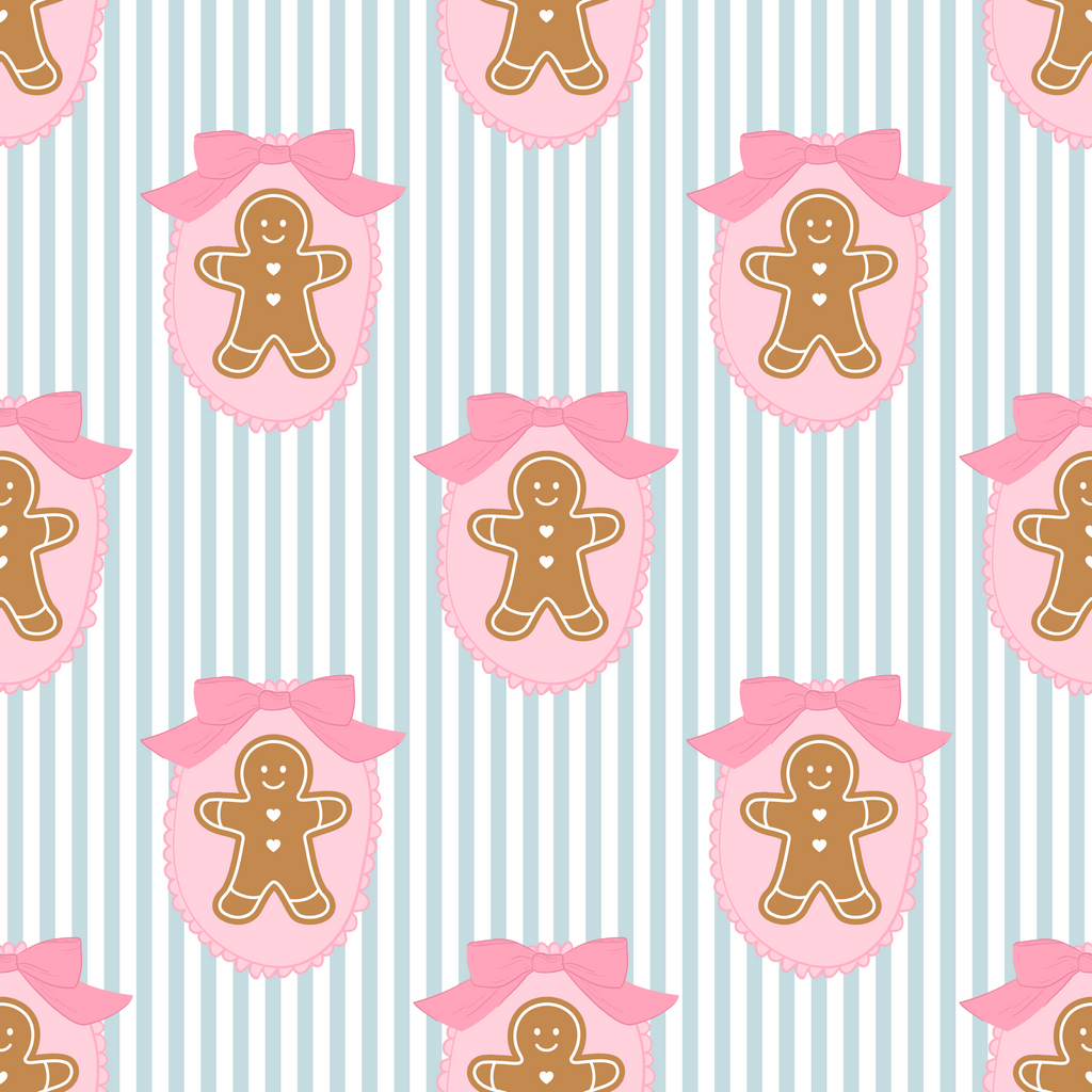 Gingerbread Blue and Pink Pajamas