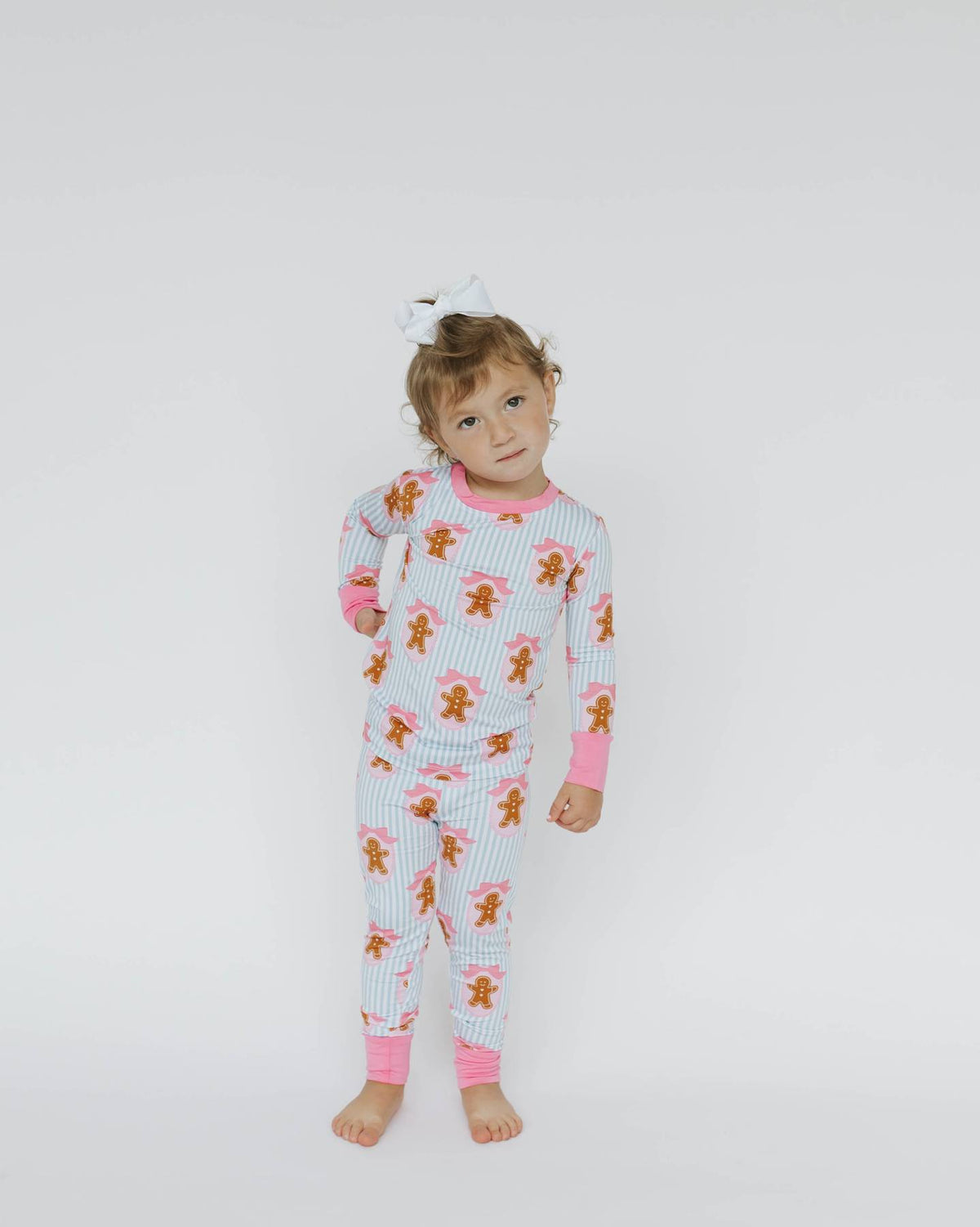 Gingerbread Blue and Pink Pajamas
