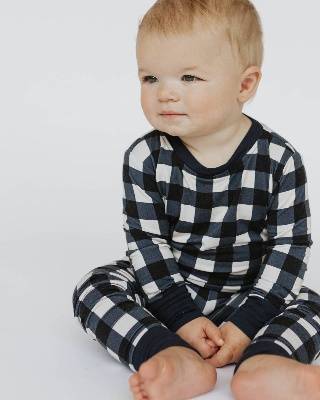 Navy Gingham Pajamas