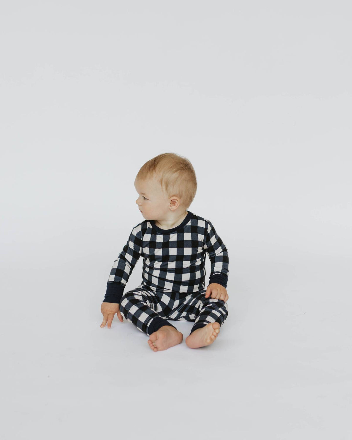 Navy Gingham Pajamas